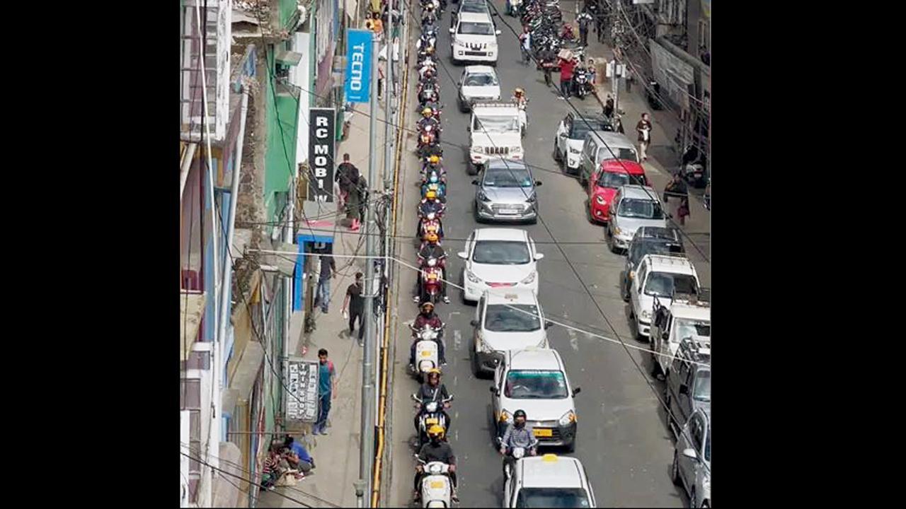 ઐઝવાલ શહેરનો ટ્રાફિક