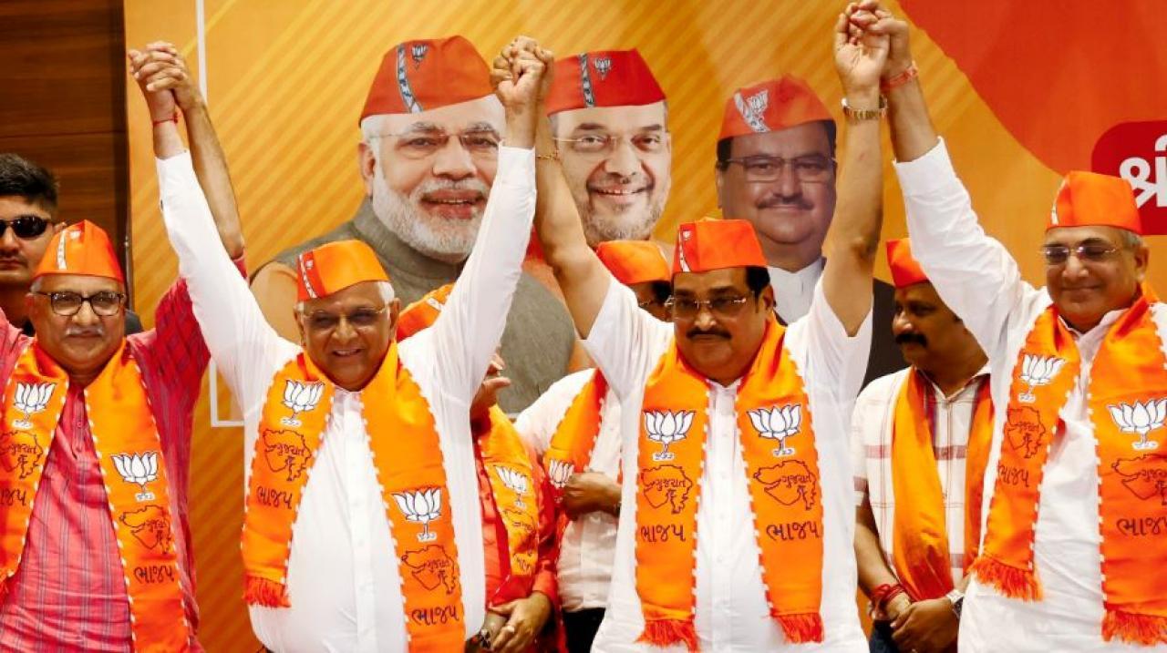 ભૂપેન્દ્ર પટેલ અને સીઆર પાટિલ