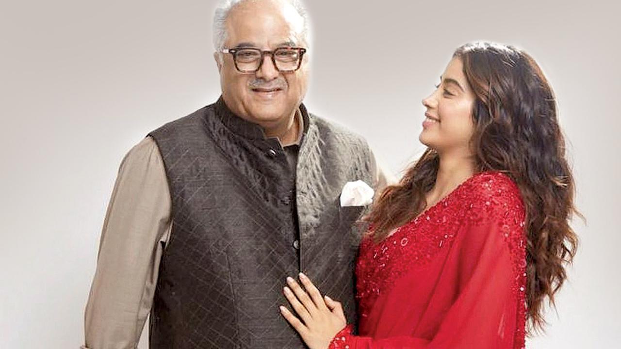 બોની કપૂર અને જાહ‍્ન્વી કપૂર