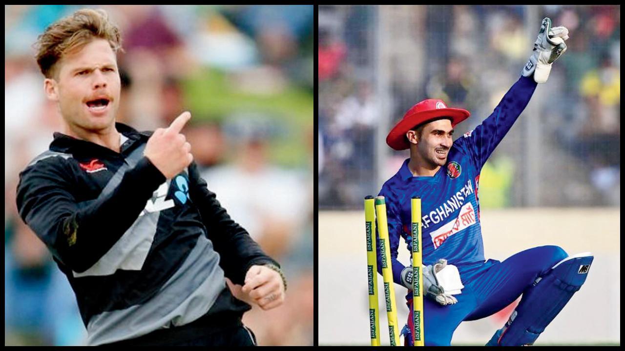 ન્યુ ઝીલૅન્ડના ફાસ્ટ બોલર લૉકી ફર્ગ્યુસન અને અફઘાનિસ્તાનના વિકેટકીપર-બૅટર રહમનુલ્લા ગુર્બઝ