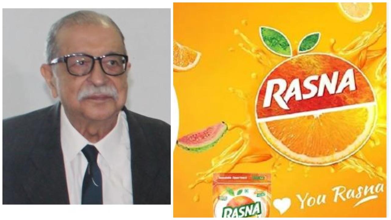 રસના ડ્રિંકના ફાઉન્ડર અરીઝ પિરોજશા ખંભાતાનું  નિધન