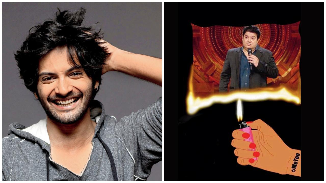 અલી ફઝલે એક ફોટો પણ શૅર કર્યો છે જેમાં સાજિદ ખાનનો ફોટો સળગતો જોવા મળી રહ્યો છે