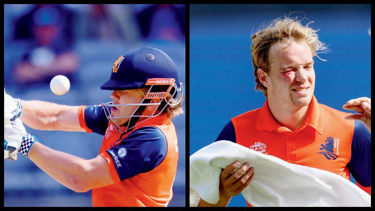 હૅરિસ રઉફની બોલિંગમાં ઈજા પામેલો બૅટર બૅસ ડી લીડે