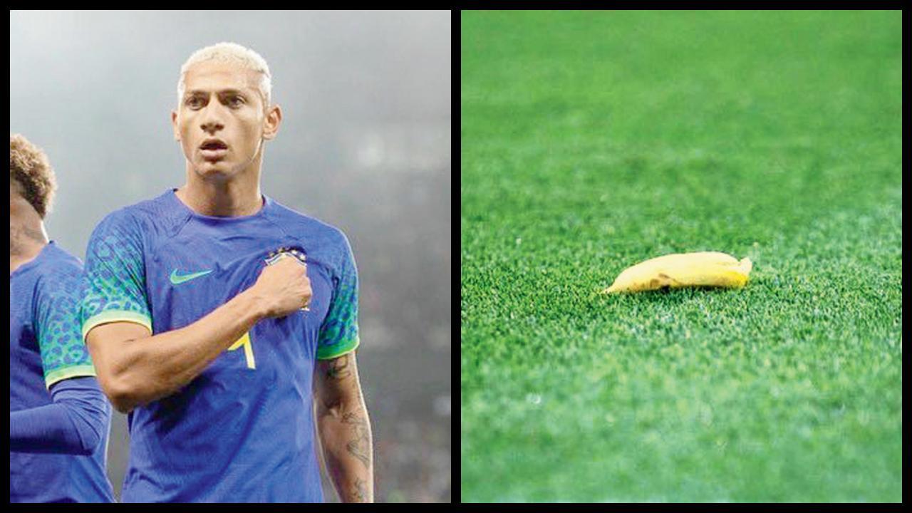 ફુટબૉલ મૅચમાં બ્રાઝિલના ખેલાડી પર ફેંકાયું કેળું