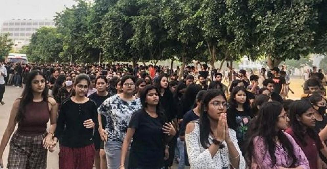 વિરોધ કરી રહેલા વિદ્યાર્થીઓ ( તસવીર: PTI)