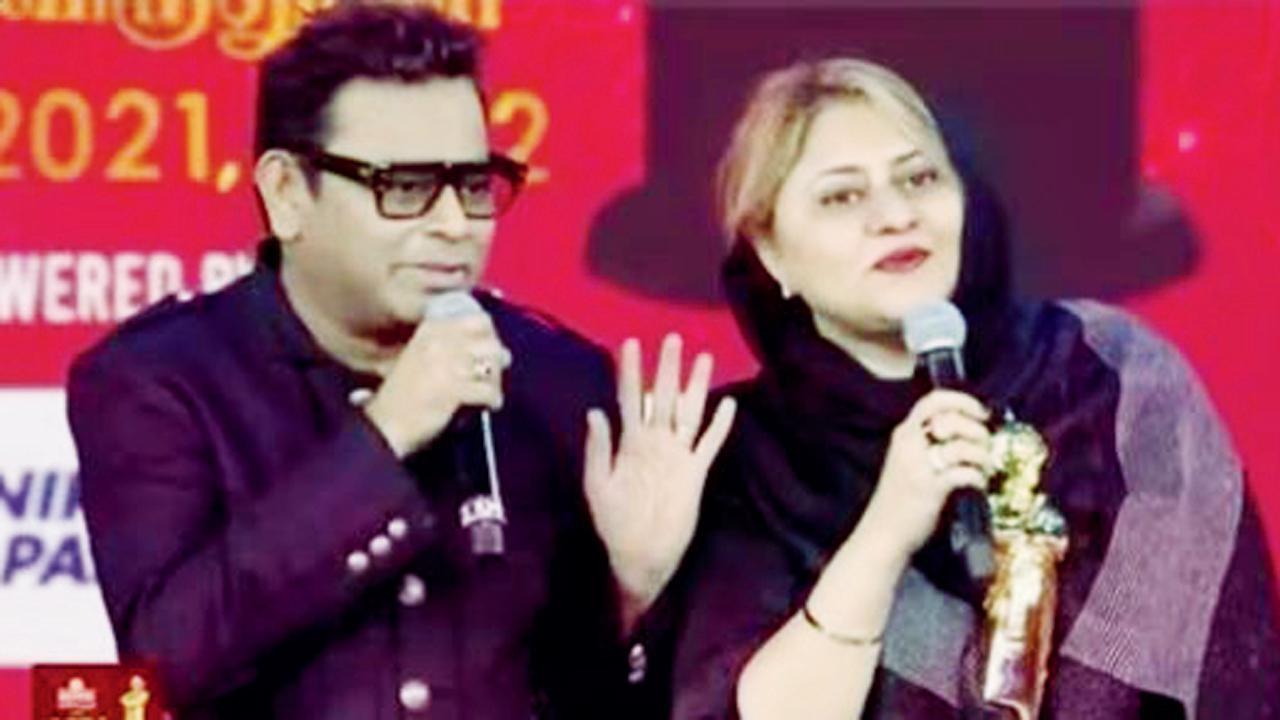 એ. આર. રહમાને હાલમાં જ તેમની પત્ની સાયરા બાનુને હિન્દી બોલતી અટકાવી તેને તામિલમાં બોલવા માટે કહ્યું હતું.