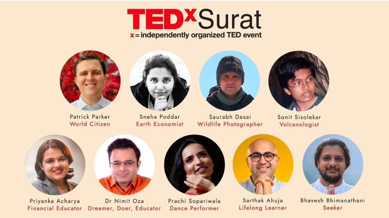 ટેડએક્સ સુરતની નવમી આવૃત્તિ 17 ડિસેમ્બરે સંજીવકુમાર ઓડિટોરિયમમાં યોજાશે