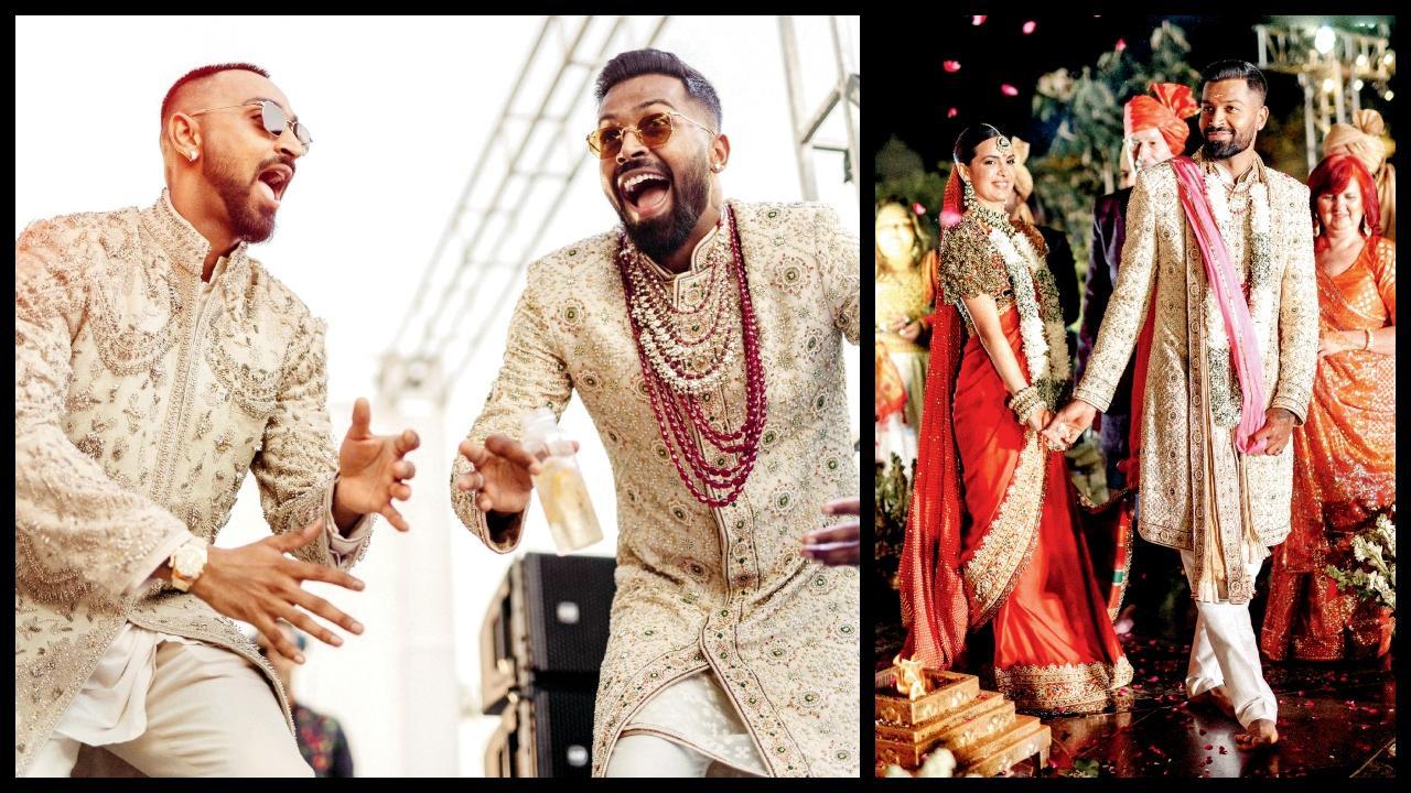 હાર્દિક પંડ્યાએ ગયા અઠવાડિયે પત્ની નતાશા સાથે વાઇટ-વેડિંગ કર્યાં હતાં. એ પ્રસંગે હાર્દિક મોટા ભાઈ કૃણાલ સાથે ખૂબ નાચ્યો હતો. કોવિડકાળ દરમ્યાન હાર્દિક-નતાશાએ કોર્ટ મૅરેજ કર્યાં હોવાથી હવે તેમણે ગ્રૅન્ડ સેલિબ્રેશન કર્યું હતું.