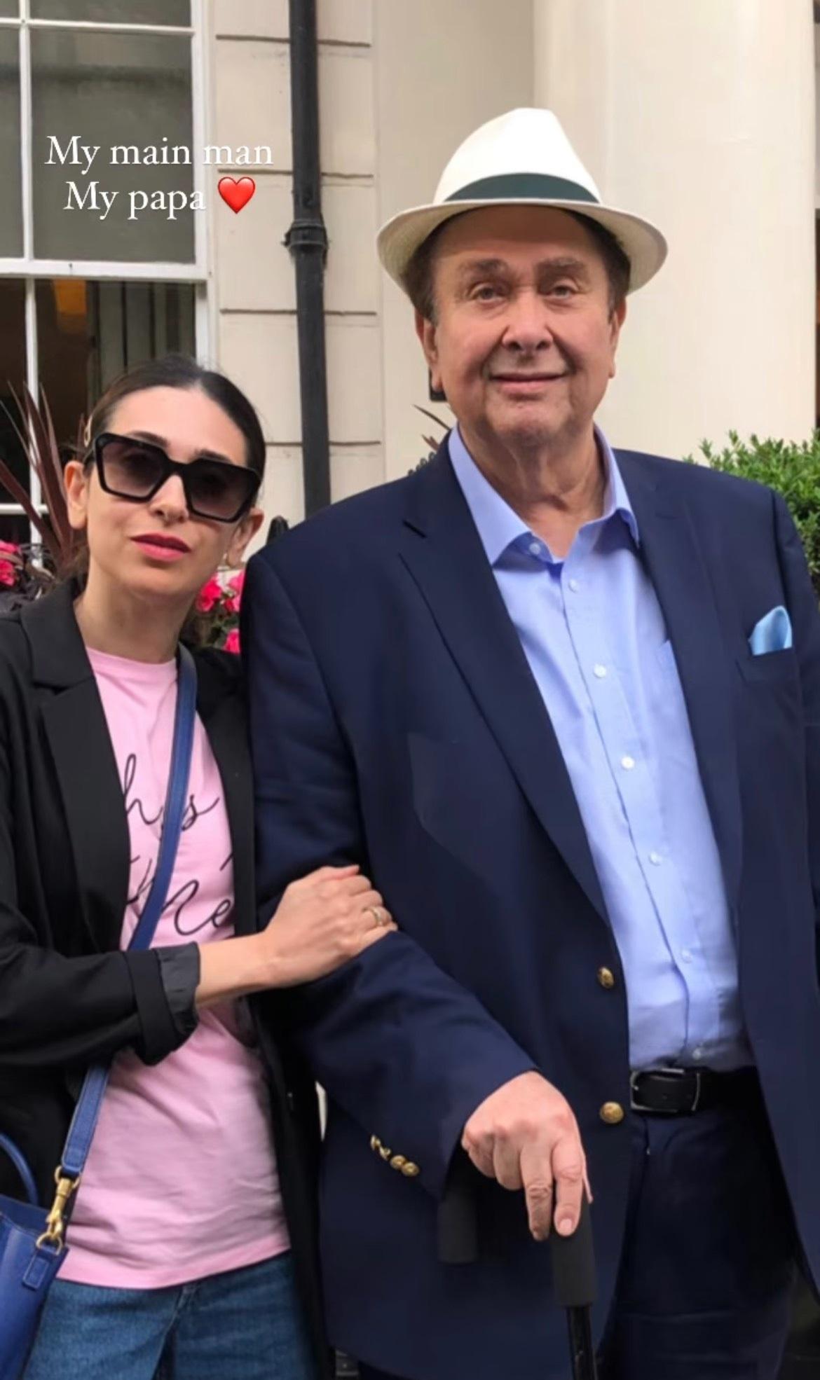 Karishma Kapoor with father Randhir Kapoor Karishma Kapoor with father Randhir Kapoor