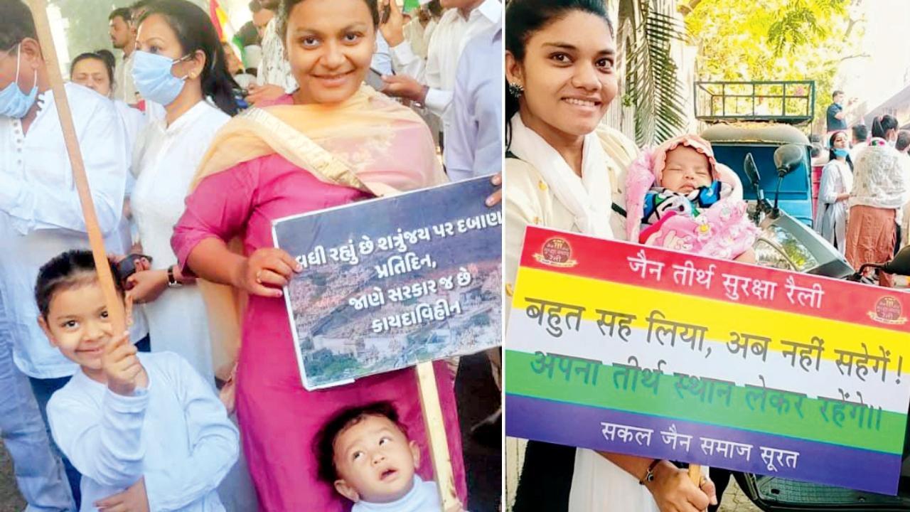 ગઈ કાલે તીર્થોની સુરક્ષાની માગણી સાથે સુરતમાં નીકળેલી વિશાળ રૅલી