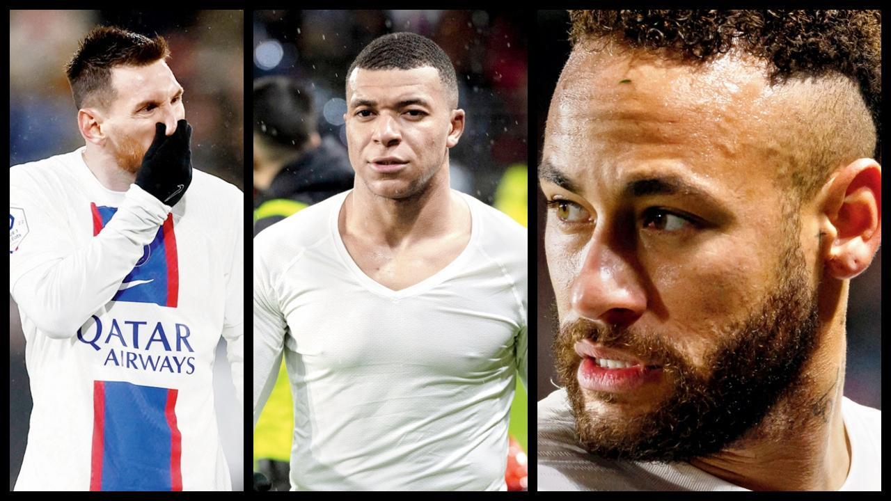 લિયોનેલ મેસી, કીલિયાન ઍમ્બપ્પે અને નેમાર