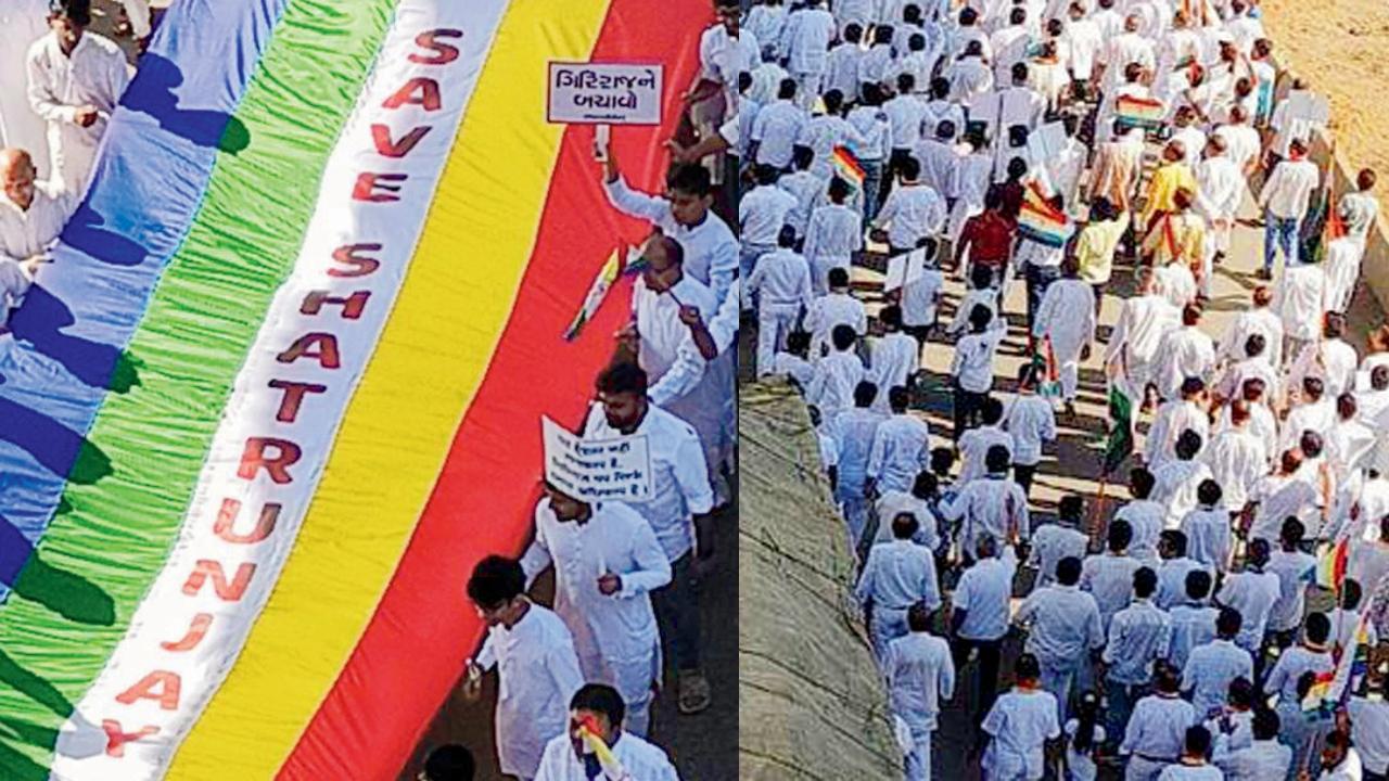 ગઈ કાલે ભિવંડીમાં જૈનોએ કાઢેલી રૅલીમાં મોટી સંખ્યામાં લોકો જોડાયા હતા