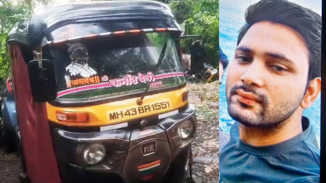 પકડાયેલો આરોપી અને તેની રિક્ષા