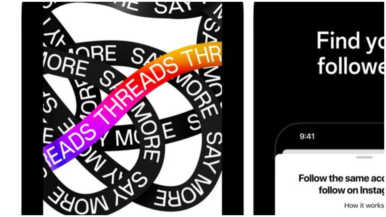 થ્રેડ્સ એપ્લિકેશન એપલ એપ સ્ટોરમાં સામેલ