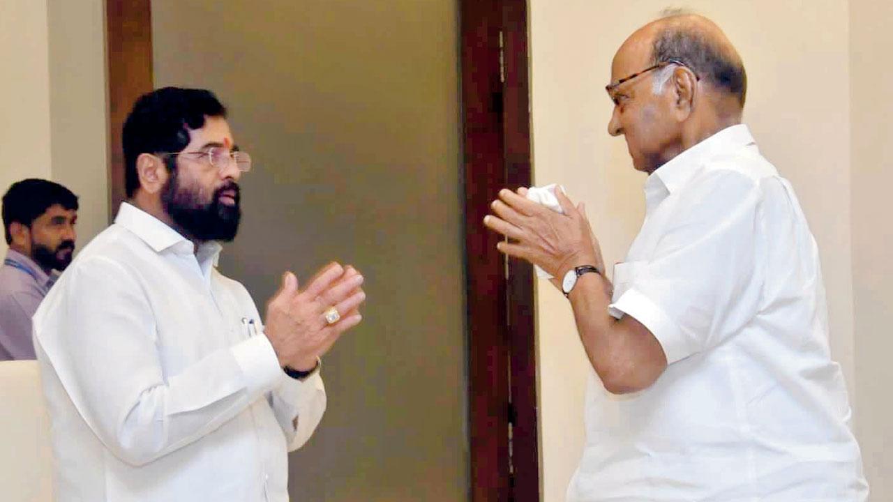 ગઈ કાલે મુખ્ય પ્રધાન એકનાથ શિંદેને મળવા ગયેલા શરદ પવાર