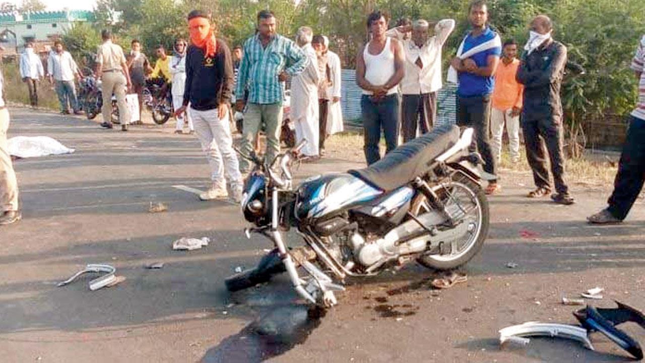 અકસ્માતનું દ્રશ્ય