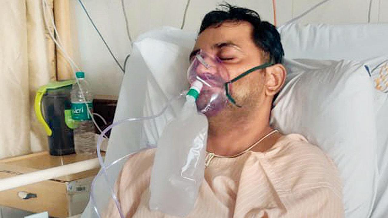 રિલાયન્સ હૉસ્પિટલમાં સારવાર  લઈ લઈ રહેલો ૩૧ વર્ષનો  હરેશ કાછડિયા