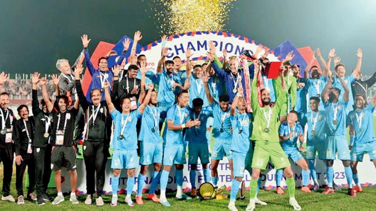 છેત્રીના ૮૫મા ગોલ સાથે ભારત ફુટબૉલ સ્પર્ધામાં ચૅમ્પિયન