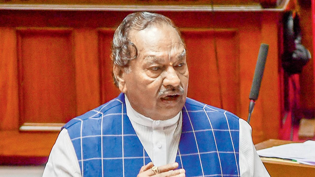 ભૂતપૂર્વ નાયબ મુખ્ય પ્રધાન કે. એસ, ઈશ્વરપ્પા