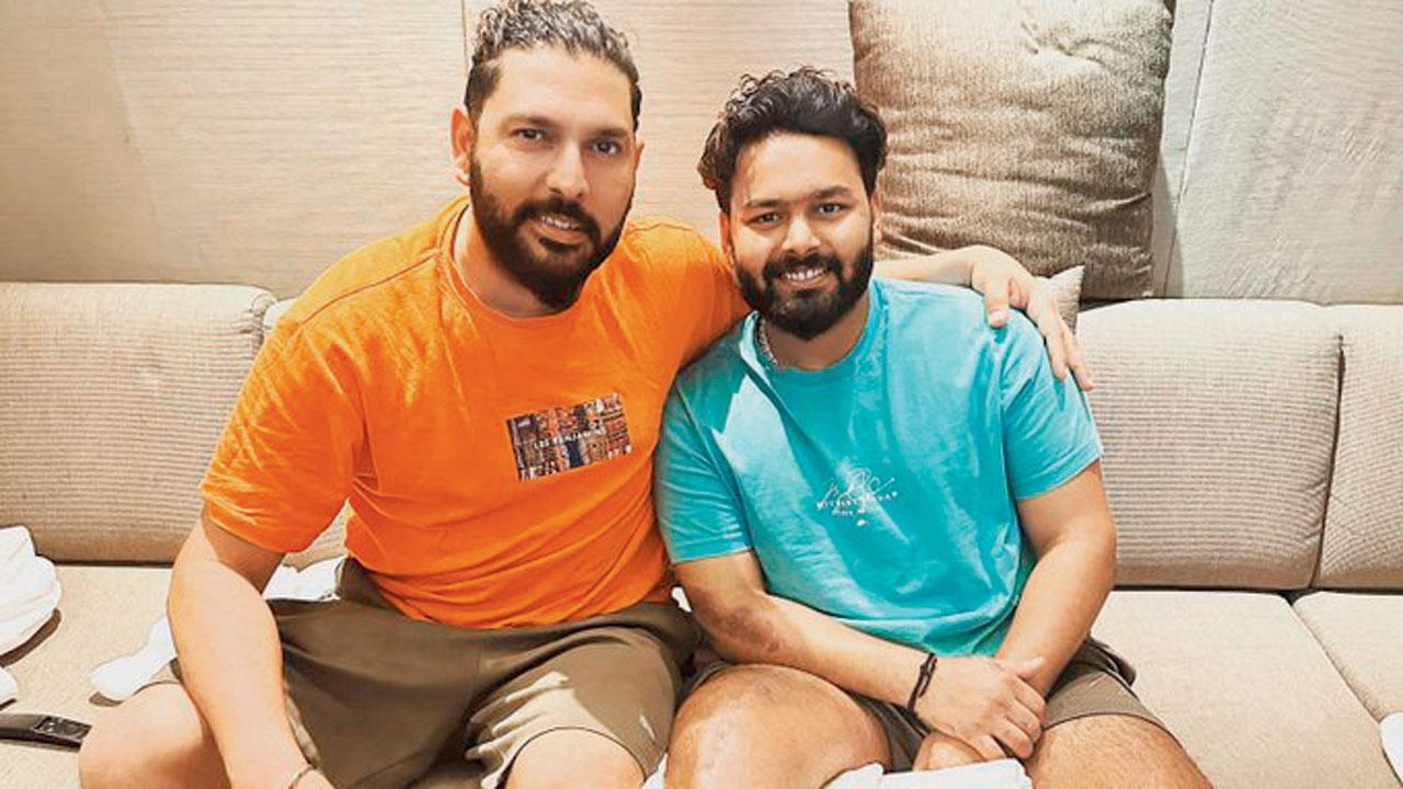 યુવરાજ સિહ મળ્યો રિષભ પંતને