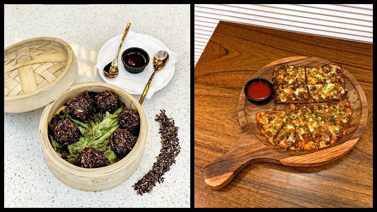 રાઇસ બૉલ્સ અને બુરાટા પીત્ઝા