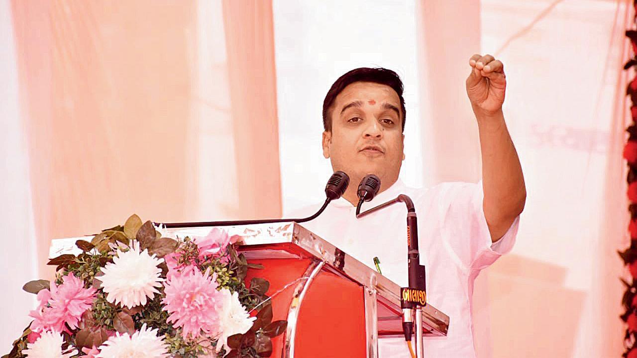 મોરબીમાં ગઈ કાલે ગુજરાતના ગૃહરાજ્ય પ્રધાન હર્ષ સંઘવી.