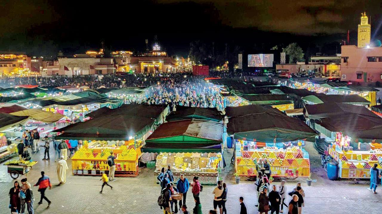 જામિયા અલ ફના ચોગાનનું અગાશીમાંથી સંધ્યા દર્શન