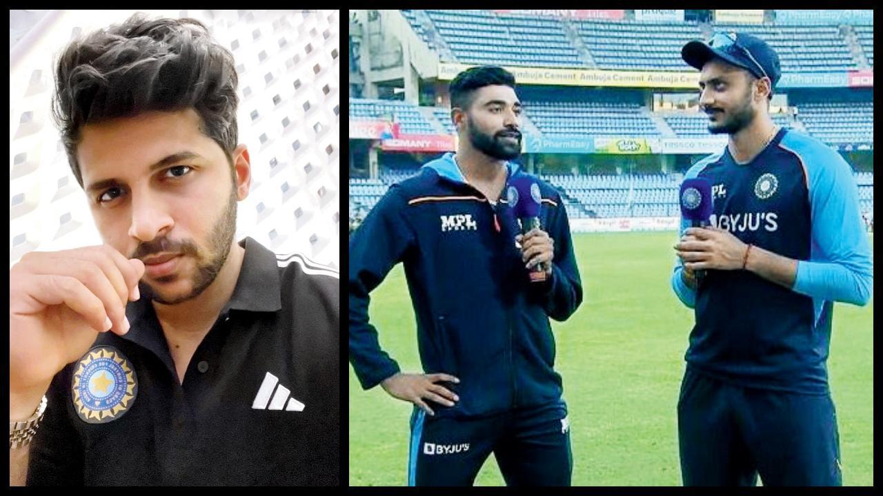 શાર્દુલ ઠાકુર (ડાબે) તેમ જ મોહમ્મદ સિરાજ અને અક્ષર પટેલ.