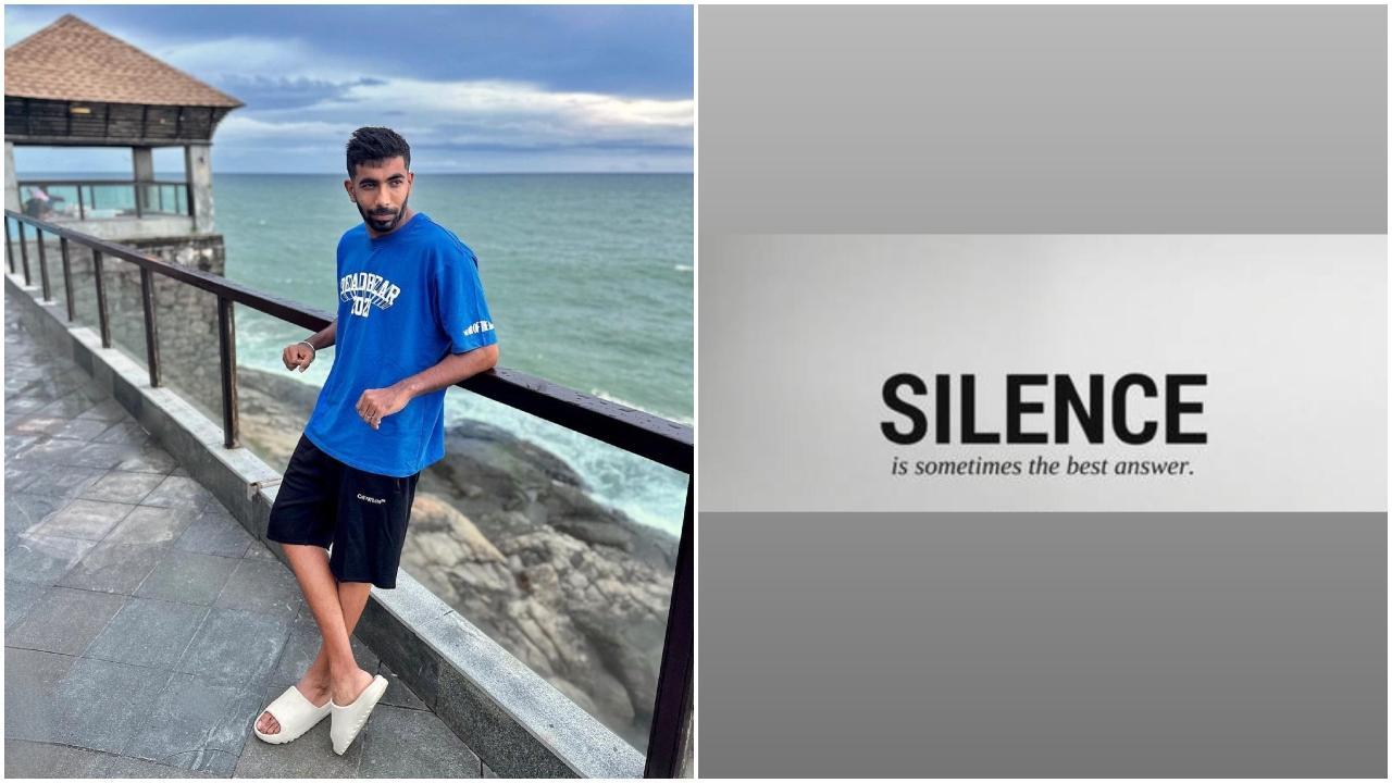 જસપ્રીત બુમરાહ અને તેણે કરેલી ઈન્સ્ટાગ્રામ પોસ્ટનો કૉલાજ