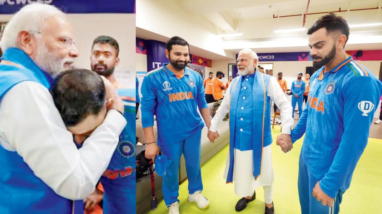 પીએમ નરેન્દ્ર મોદી ફાઇનલ પછી નિરાશ થયેલા તમામ ખેલાડીઓને હિંમત આપવા ભારતીય ડ્રેસિંગરૂમમાં ગયા હતા