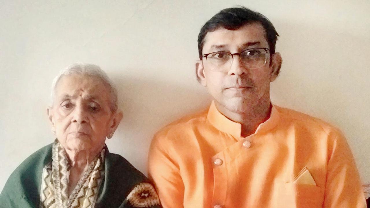 જ્યોત્સ્ના મહેતા અને તેમનો દીકરો