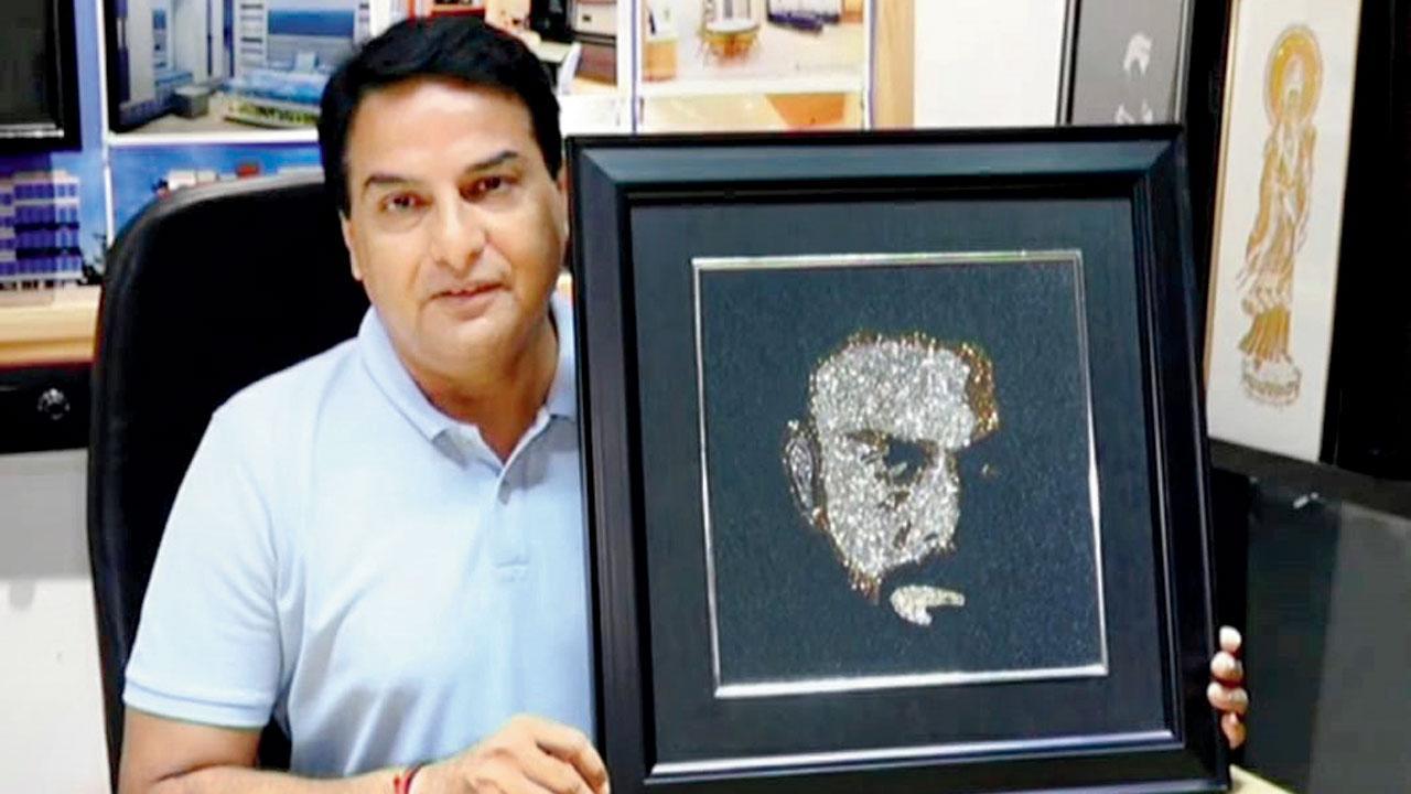 સુપરહીરો કોહલીનું અનોખું હીરાનું પોર્ટ્રેટ