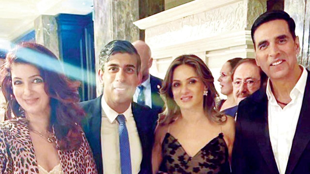 લંડનના પીએમ રિશી સુનકને મળ્યાં ટ્‍વિન્કલ અને અક્ષય