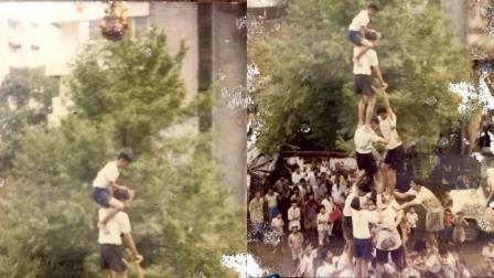 દહીંહાંડી ઉત્સવ નિમિત્તે માનવ પિરામિડ બનાવતો પથકનો જુનો ફોટો (તસવીરો : શાર્દુલ ખારપુડે)