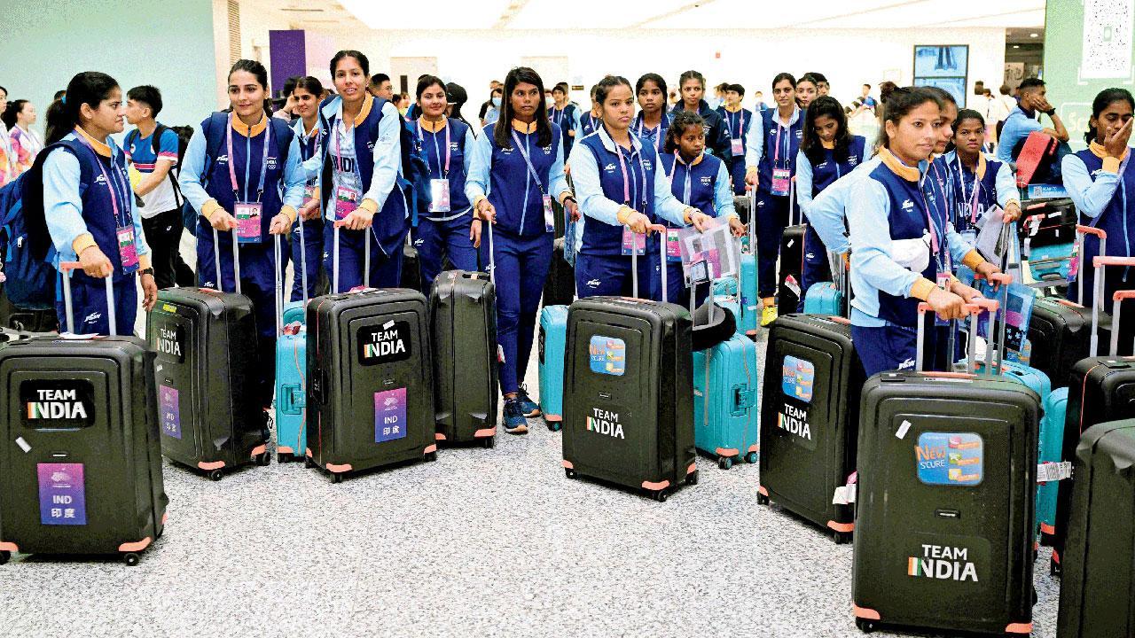 એશિયન ગેમ્સમાં ભાગ લેવા આવેલા ભારતના સ્પર્ધકો