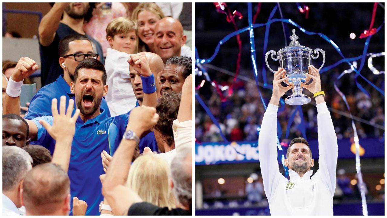 જૉકોવિચે પરિવારજનો, મિત્રો, ચાહકો વચ્ચે આનંદના આવેશમાં બૂમ પાડી હતી.