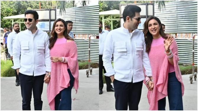 નવપરણિત કપલ પરિણીતી ચોપરા અને રાઘવ ચઢ્ઢા