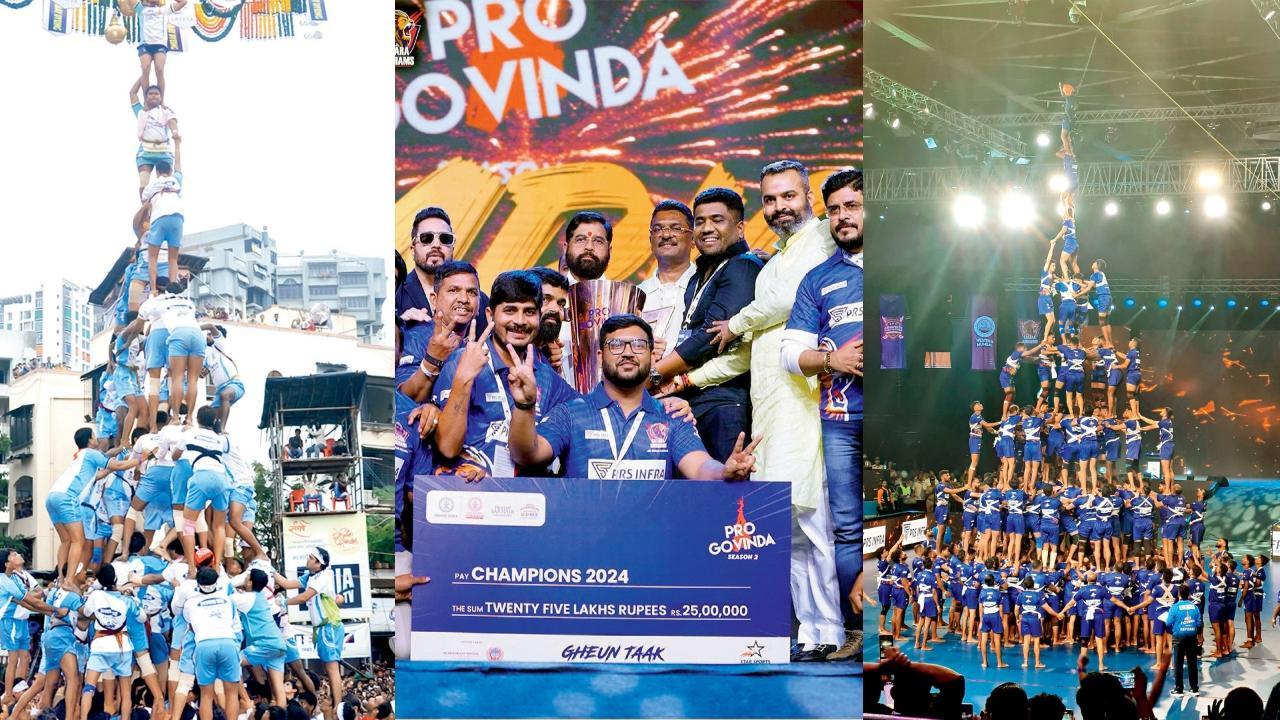 ૨૦૧૨માં સ્પેનનો વર્લ્ડ રેકૉર્ડ તોડીને ‘ટૉલેસ્ટ હ્યુમન પિરામિડ’નો રેકૉર્ડ બનાવ્યો એ સમયની તસવીર અને ગોવિંદા પ્રો લીગની બીજી સીઝનમાં ૧૬ ટીમમાંથી પ્રથમ ક્રમાંકે આવેલા આ પથકને મળ્યું હતું ૨૫ લાખનું ઇનામ.