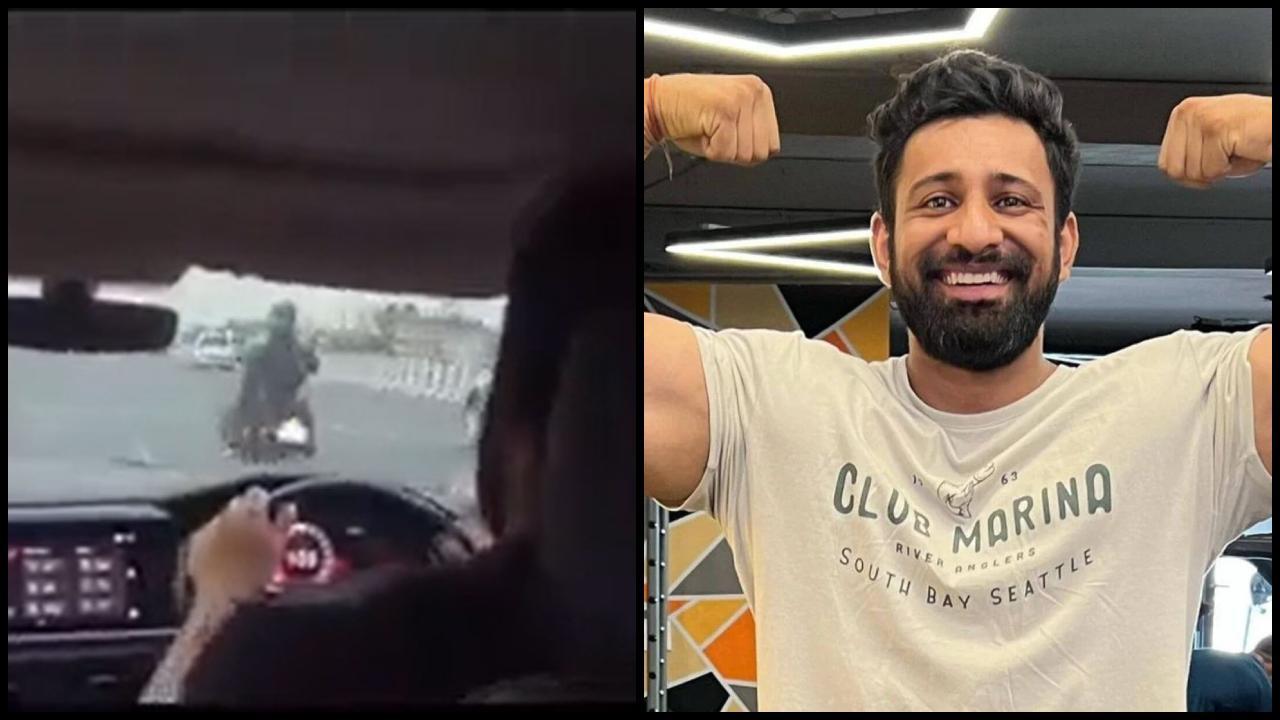 રજત દલાલનો ડ્રાઇવિંગ કરતો વીડિયો અને રજત દલાલ (તસવીર: સોશિયલ મીડિયા)