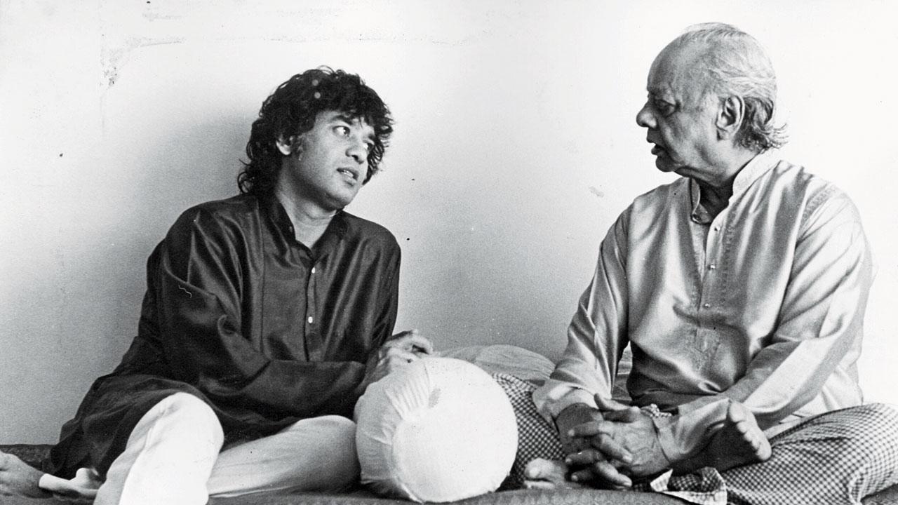 ઝાકિર હુસૈન અને પિતા અલ્લારખ્ખા