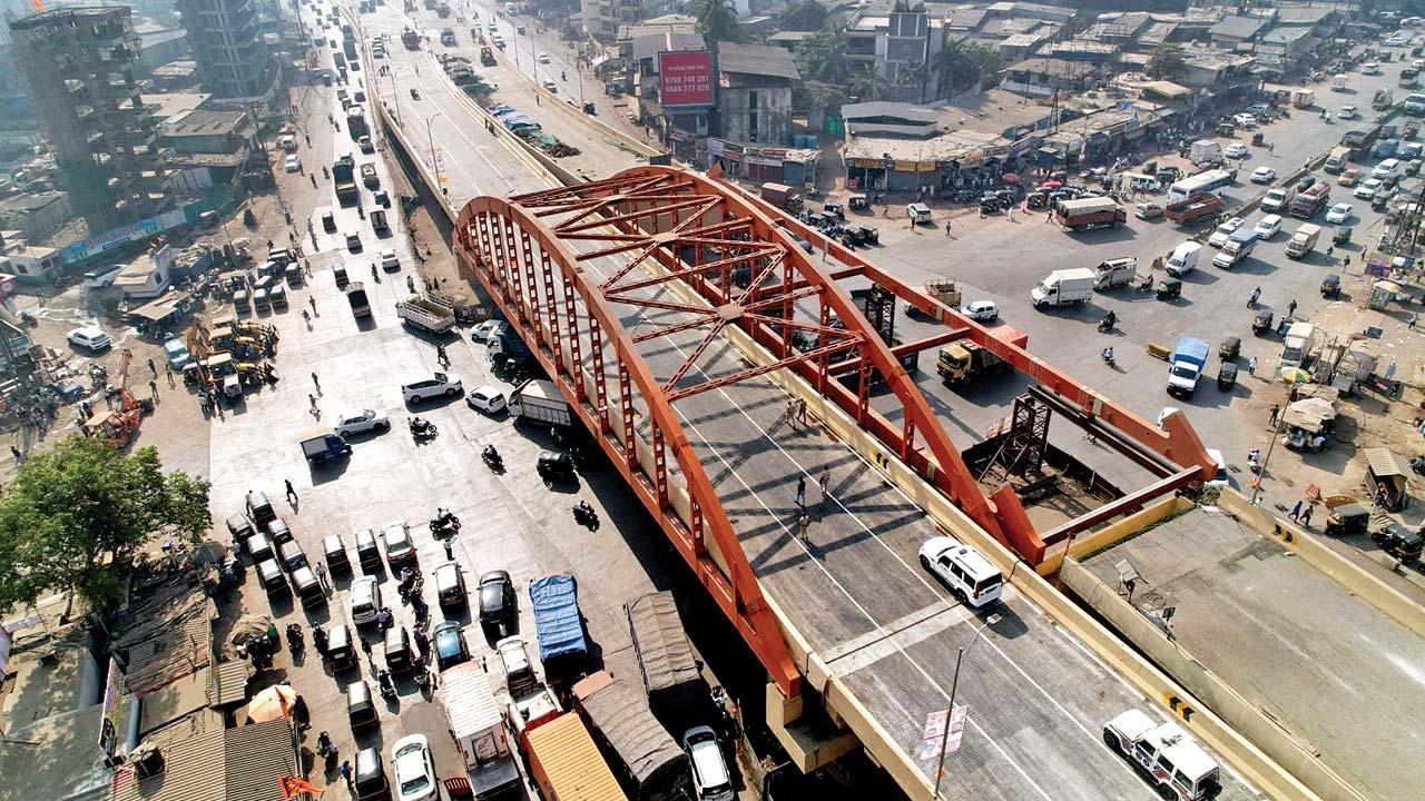 શીલફાટા જંક્શન પાસેનો નવો બાંધવામાં આવેલો ફ્લાયઓવર