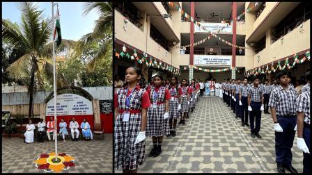 શ્રી નાગરદાસ ધારસી ભુતા હાઈસ્કૂલમાં પ્રજાસત્તાક દિવસ 2024ની ઉજવણીની તસવીરોનો કૉલાજ