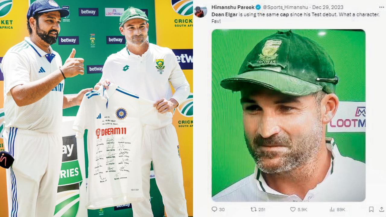 ડીન એલ્ગરની અંતિમ ટેસ્ટ બાદ ટીમ ઇન્ડિયાએ ટી-શર્ટ પર ઑટોગ્રાફ આપીને તેનું સન્માન કર્યું હતું.