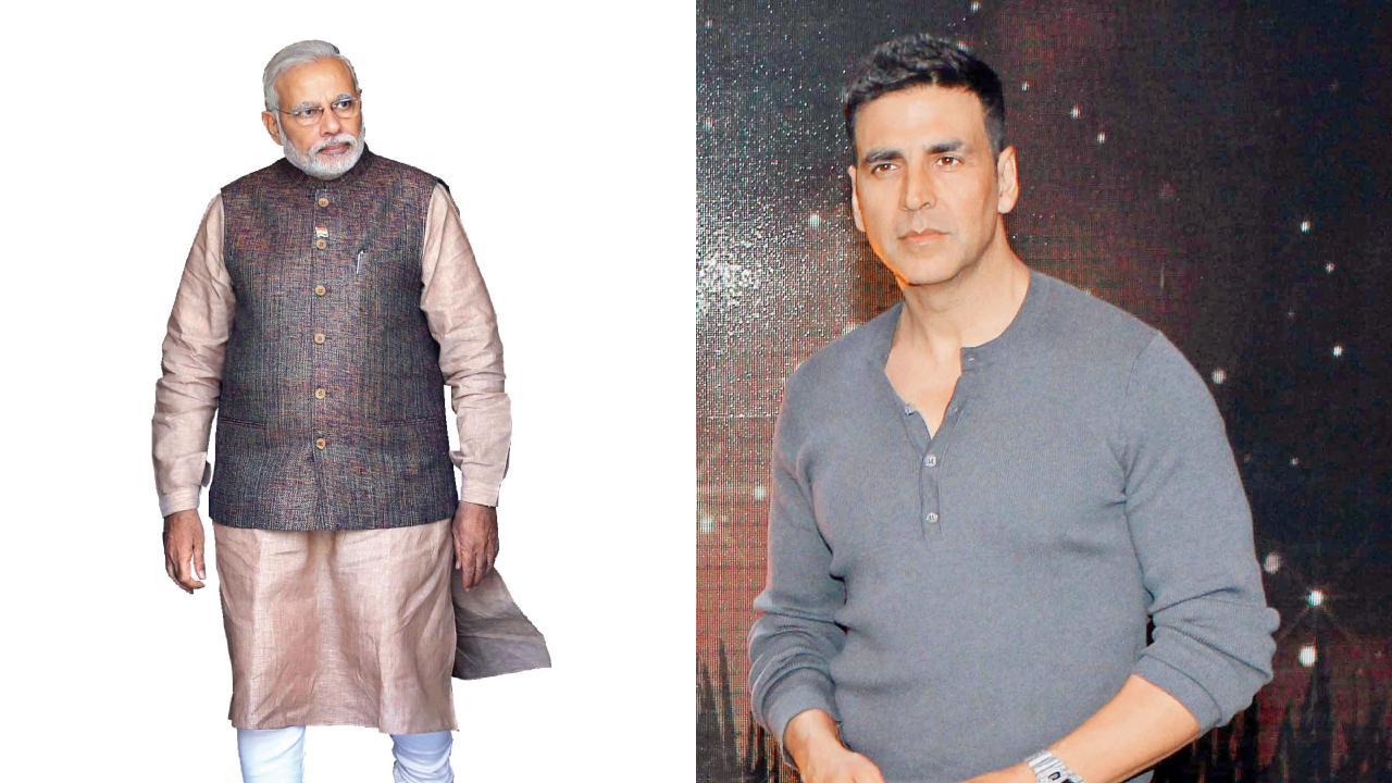  અક્ષયકુમાર ,  વડા પ્રધાન નરેન્દ્ર મોદી