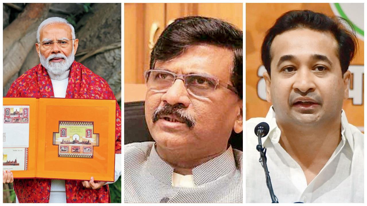 પીએમ મોદી, સંજય રાઉત અને નીતેશ રાણે