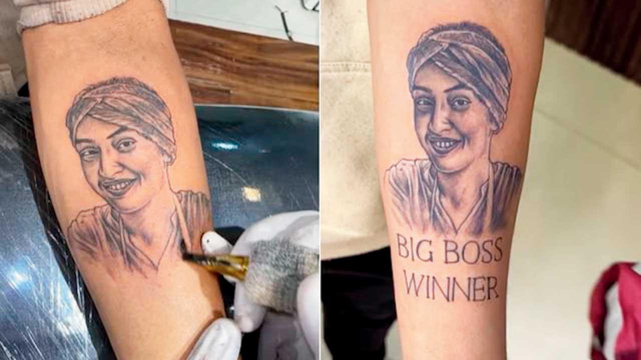 ચંદ્રિકાના ચહેરાનું ટૅટૂ