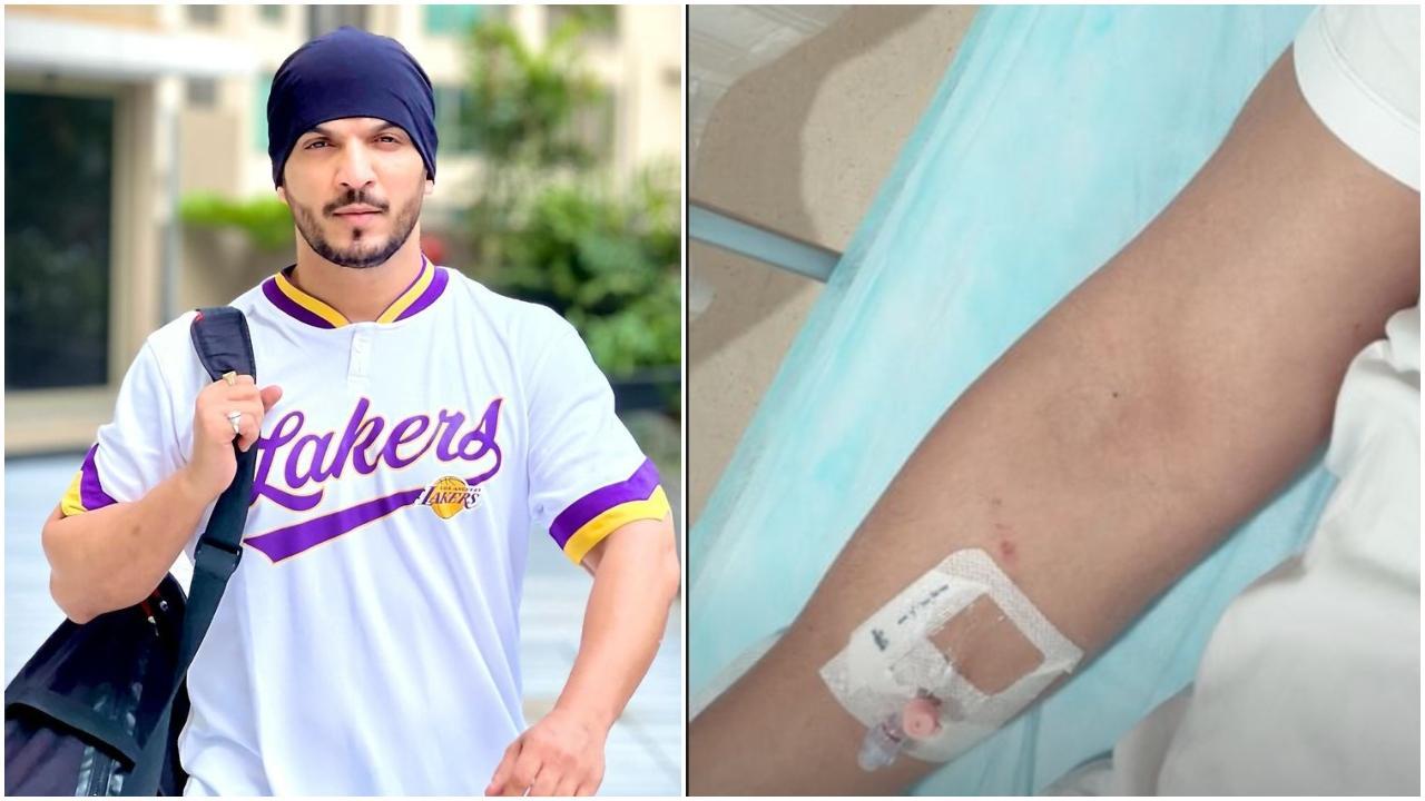 અર્જુન બિજલાની અને તેણે ઇન્સ્ટાગ્રામ પર મુકેલ સ્ટોરીનો સ્ક્રીનશૉટ