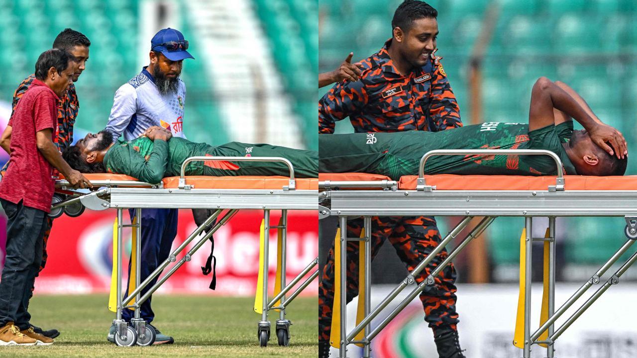 બંગલાદેશના મુસ્તફિઝુર રહમાનને અને જકેર અલીને મેદાનમાંથી સ્ટ્રેચર પર લઈ જવા પડ્યા હતા.