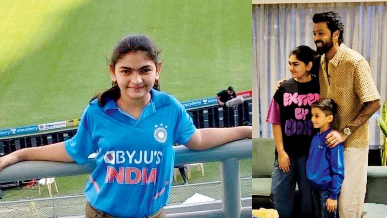 એક્ઝામ પહેલાંના શૂટ વખતે હાર્દિક પંડ્યા સાથે ઇશ્તિ ઠક્કર.