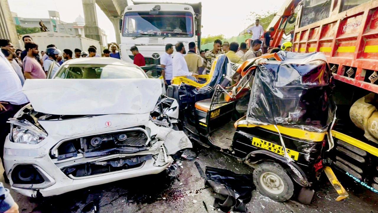 અકસ્માતની તસવીર